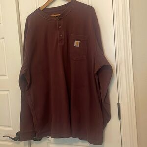 Carhartt Long Sleeve Henley Shirt Size XL